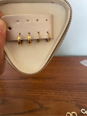 Gold Huggie Hoop Earring Set - Four Mini Hoops